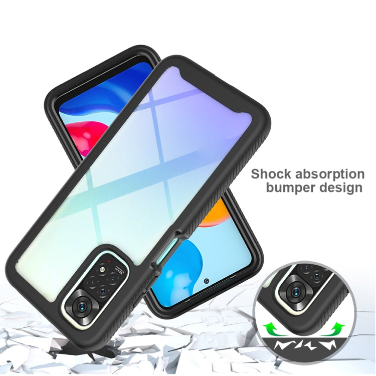 For Xiaomi Redmi Note 11 Global / Note 11S Starry Sky Solid Color Series PC + TPU Phone Case(Black)