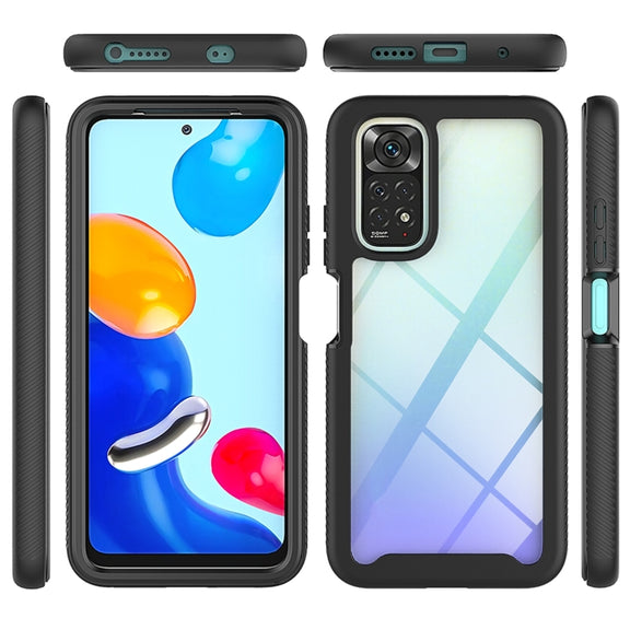 For Xiaomi Redmi Note 11 Global / Note 11S Starry Sky Solid Color Series PC + TPU Phone Case(Black)