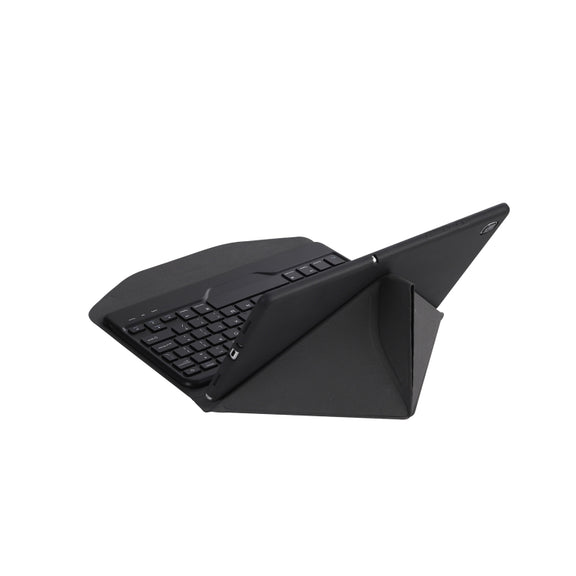 B0N5 Diamond Texture Bluetooth Keyboard Leather Case with Triangle Back Support For Xiaomi Pad 5 / 5 Pro(Black + Black)
