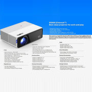 VIVIBRIGHT D5000 1920x1080P 420ANSI 6000Lumens LCD + LED HD Digital Projector, Basic Version US Plug