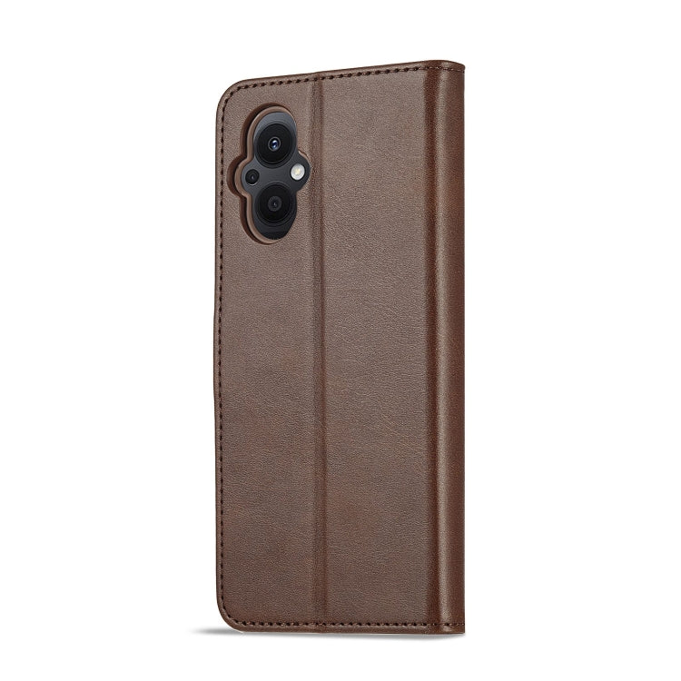 For OPPO A96 5G / Reno7 Z 5G LC.IMEEKE Calf Texture Leather Phone Case(Coffee)
