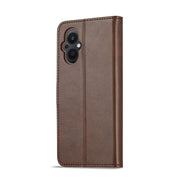 For OPPO A96 5G / Reno7 Z 5G LC.IMEEKE Calf Texture Leather Phone Case(Coffee)