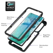 For Motorola Edge+ 2022 Starry Sky Solid Color Series PC + TPU Phone Case with PET Film(Black)