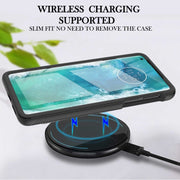 For Motorola Edge+ 2022 Starry Sky Solid Color Series PC + TPU Phone Case with PET Film(Black)
