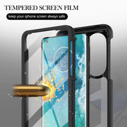 For Motorola Edge+ 2022 Starry Sky Solid Color Series PC + TPU Phone Case with PET Film(Black)