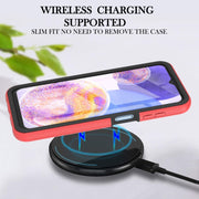 For Samsung Galaxy A23 5G / 4G Starry Sky Solid Color Series PC + TPU Phone Case with PET Film(Red)