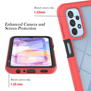 For Samsung Galaxy A23 5G / 4G Starry Sky Solid Color Series PC + TPU Phone Case with PET Film(Red)
