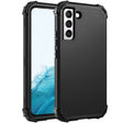 For Samsung Galaxy S22 5G PC + Silicone Phone Case(Black) - Galaxy S22 5G Cases by PMC TechLife | Online Shopping South Africa | PMC TechLife