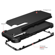 For Samsung Galaxy S22 5G PC + Silicone Phone Case(Black)