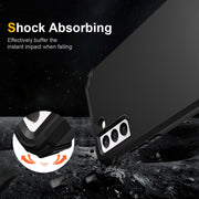 For Samsung Galaxy S22 5G PC + Silicone Phone Case(Black)