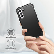 For Samsung Galaxy S22 5G PC + Silicone Phone Case(Black)