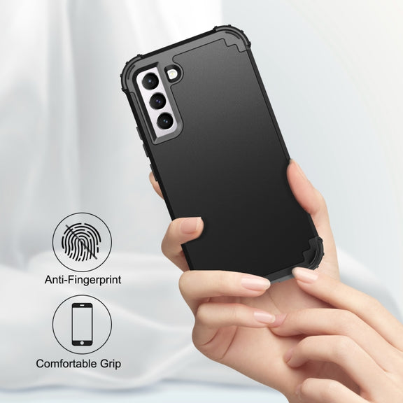 For Samsung Galaxy S22 5G PC + Silicone Phone Case(Black)