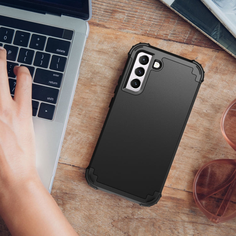 For Samsung Galaxy S22 5G PC + Silicone Phone Case(Black)