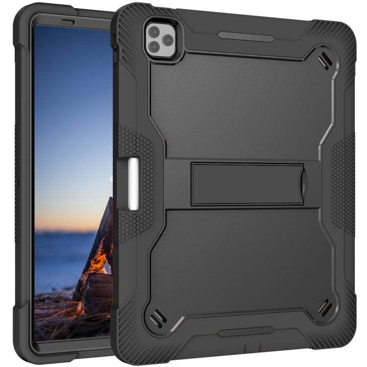 For iPad Pro 12.9 2022 / 2021 / 2020 / 2018 Silicone + PC Shockproof Tablet Case(Black)