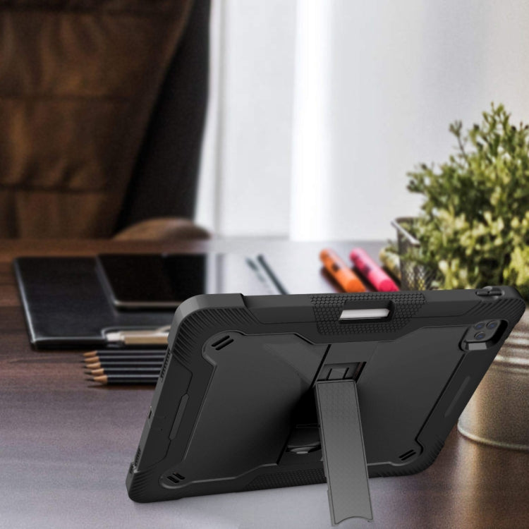For iPad Pro 12.9 2022 / 2021 / 2020 / 2018 Silicone + PC Shockproof Tablet Case(Black)