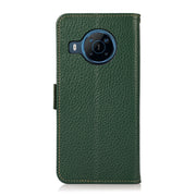 For Nokia X100 KHAZNEH Side-Magnetic Litchi Genuine Leather RFID Phone Case(Green)