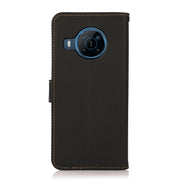For Nokia X100 KHAZNEH Custer Genuine Leather RFID Phone Case(Black)