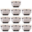 For vivo S12 / Y76S 10pcs Charging Port Connector - Single Tail Connector by PMc TechLife | Online Shopping South Africa | PMc TechLife | Buy Now Pay Later Mobicred