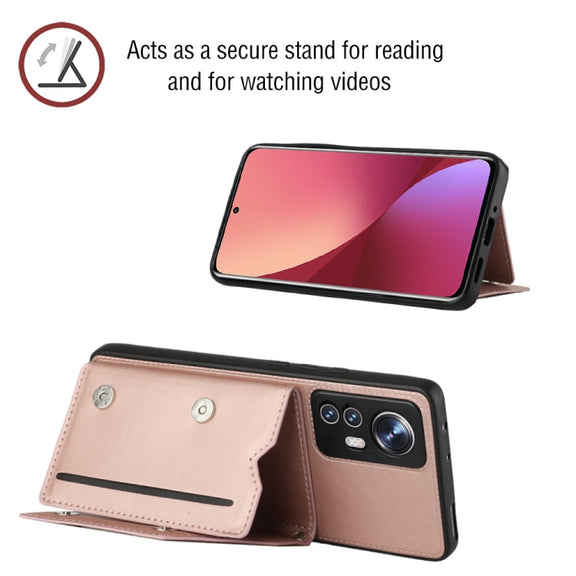 For Xiaomi 12 Pro Skin Feel PU + TPU + PC Phone Case(Rose Gold)