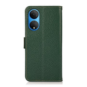 For Honor X7 / Play 30 Plus KHAZNEH Side-Magnetic Litchi Genuine Leather RFID Phone Case(Green)