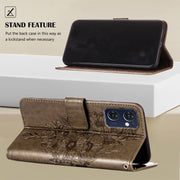 For OPPO Reno7 5G Global/Find X5 Lite Embossed Butterfly Leather Phone Case(Grey)