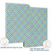 For Lenovo Tab M10 Plus 10.6 3rd Gen. Color Weave Leather Tablet Case with Holder(Rainbow)
