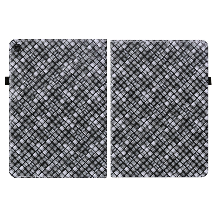 For Lenovo Tab M10 Plus 10.6 3rd Gen. Color Weave Leather Tablet Case with Holder(Black)