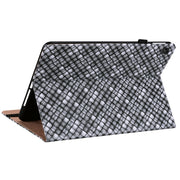 For Lenovo Tab M10 Plus 10.6 3rd Gen. Color Weave Leather Tablet Case with Holder(Black)