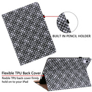 For Lenovo Tab M10 Plus 10.6 3rd Gen. Color Weave Leather Tablet Case with Holder(Black)