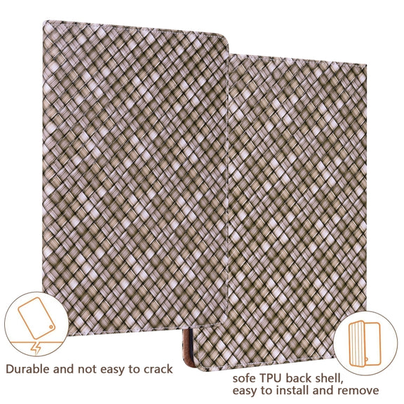 For Lenovo Tab M10 Plus 10.6 3rd Gen. Color Weave Leather Tablet Case with Holder(Brown)
