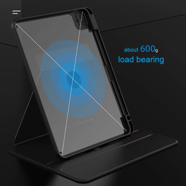 For iPad 10.2 2021 / 2020 / 2019 Mutural Jianshang Series Tablet Leather Smart Case(Black)