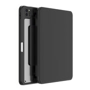 For iPad Pro 12.9 2022 / 2021 / 2020 / 2018 Mutural Jianshang Series Tablet Leather Smart Case(Black)