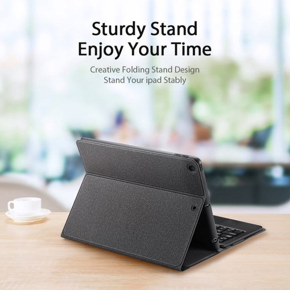 DUX DUCIS Bluetooth Keyboard Leather Case with Touchpad & Smart Sleep Function For iPad 10.2 2021 / 2020 / 2019(Black)