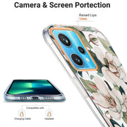 For OPPO Realme 9 Pro+ 5G Ring IMD Flowers TPU Phone Case(Green Gardenia)