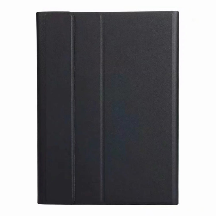 Round Cap Bluetooth Keyboard Leather Case with Pen Slot for Samsung Galaxy Tab S6 Lite, Specification:without Touchpad(Black+White Keyboard)