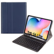 Round Cap Bluetooth Keyboard Leather Case with Pen Slot for Samsung Galaxy Tab S6 Lite, Specification:without Touchpad(Dark Blue+Black Keyboard) - Samsung Keyboard by PMC TechLife | Online Shopping South Africa | PMC TechLife