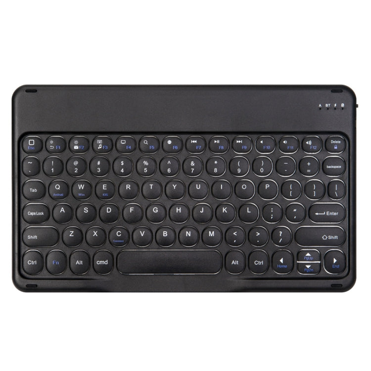 Round Cap Bluetooth Keyboard Leather Case with Pen Slot for Samsung Galaxy Tab S6 Lite, Specification:without Touchpad(Dark Blue+Black Keyboard)