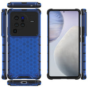For vivo X80 Pro 5G China Shockproof Honeycomb PC + TPU Protective Case(Blue)