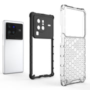 For vivo X80 Pro 5G China Shockproof Honeycomb PC + TPU Protective Case(Blue)
