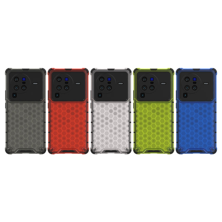 For vivo X80 Pro 5G China Shockproof Honeycomb PC + TPU Protective Case(Blue)