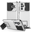 For Samsung Galaxy Note20 Ultra Stereoscopic Holder Sliding Camshield Phone Case(White) - Galaxy Note20 Ultra Cases by PMC TechLife | Online Shopping South Africa | PMC TechLife