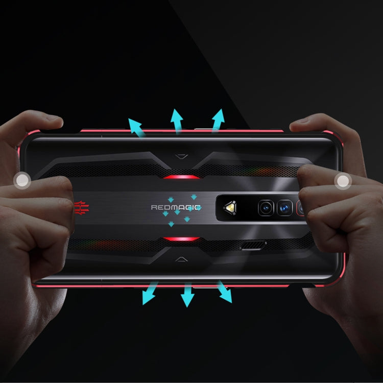 For ZTE nubia Red Magic 7 Aurora Series Metal Frame Phone Case(Black Silver)