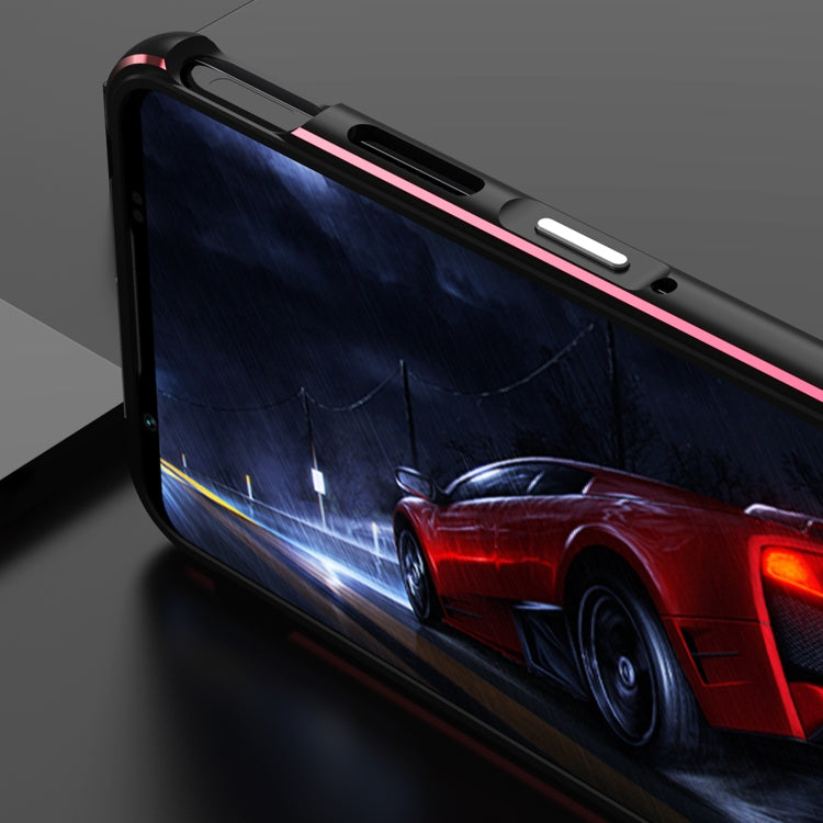For ZTE nubia Red Magic 7 Aurora Series Metal Frame Phone Case(Black Silver)