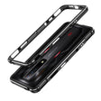 For ZTE nubia Red Magic 7 Pro Aurora Series Metal Frame Phone Case(Black Silver) - ZTE Cases by PMC TechLife | Online Shopping South Africa | PMC TechLife | Buy Now Pay Later Mobicred