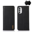 For Motorola Moto G52 4G KHAZNEH Nappa Top Layer Cowhide Leather Phone Case(Black) - Motorola Cases by PMC TechLife | Online Shopping South Africa | PMC TechLife | Buy Now Pay Later Mobicred