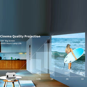 Y2 1280x720P 80ANSI Mini LCD LED Smart Projector, Plug Tpye:US Plug
