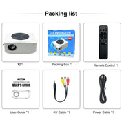Y2 1280x720P 80ANSI Mini LCD LED Smart Projector, Plug Tpye:US Plug
