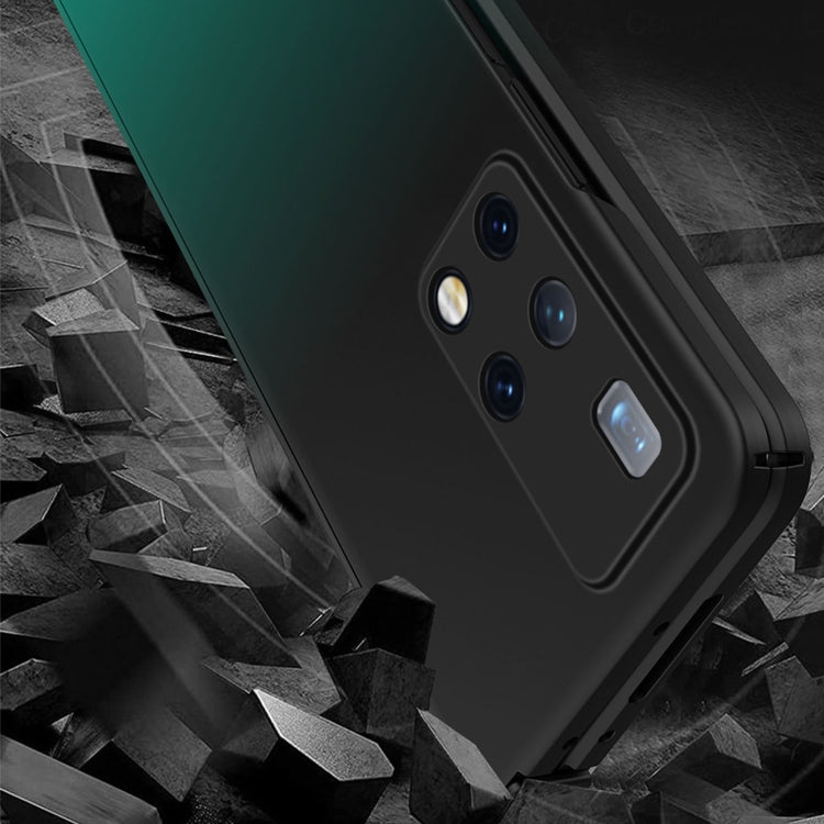 For Huawei Mate X2 Colorful Gradient Phone Case(Black White)