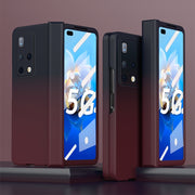 For Huawei Mate X2 Colorful Gradient Tempered Film Integrated Phone Case(Blue Red)