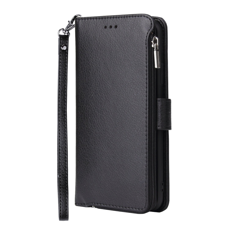 For Huawei Mate 30 Microfiber Zipper Horizontal Flip Leather Case(Black)